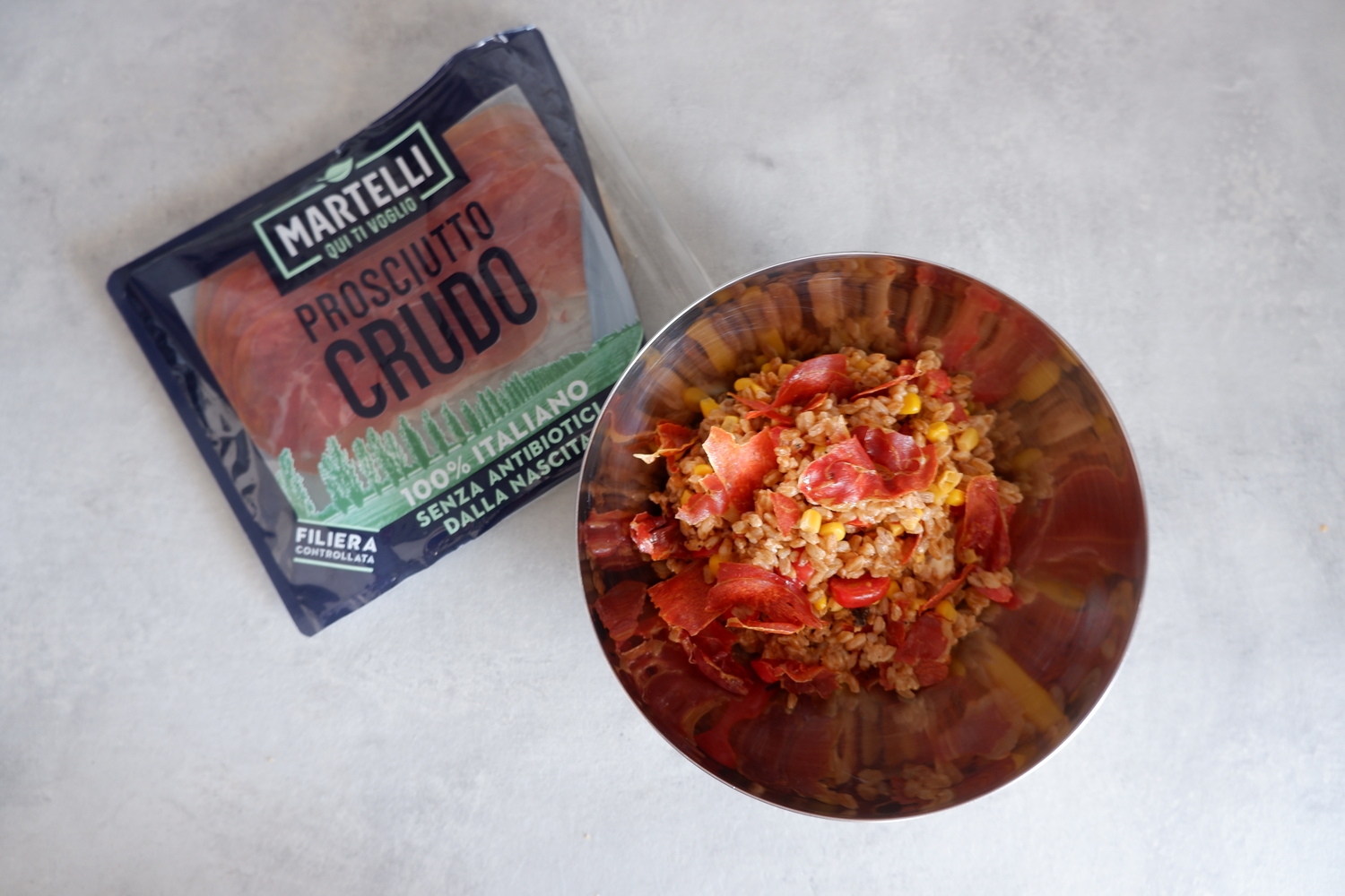 Insalata di farro prosciutto crudo